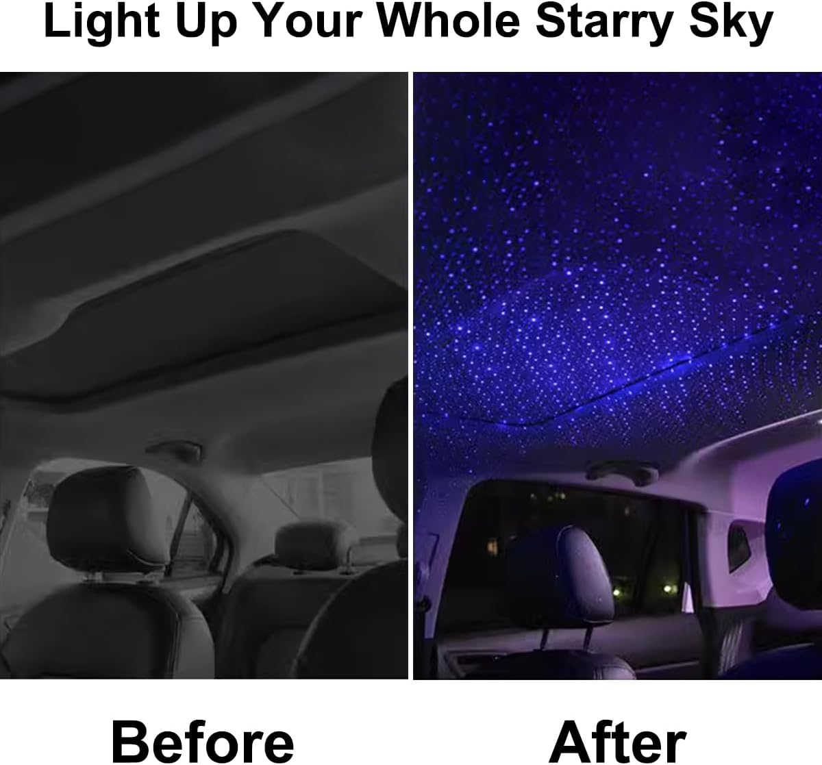 🌌✨ USB Car Star Projector Light | 3 Lighting Modes | Romantic Roof Galaxy Light | نجوم السيارة LED USB 🚗⭐