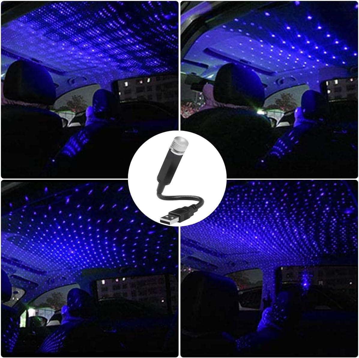 🌌✨ USB Car Star Projector Light | 3 Lighting Modes | Romantic Roof Galaxy Light | نجوم السيارة LED USB 🚗⭐
